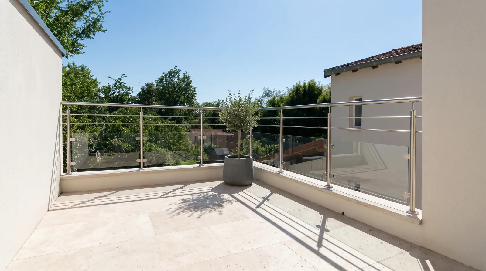 Garde-corps terrasse verre Côte d'Azur